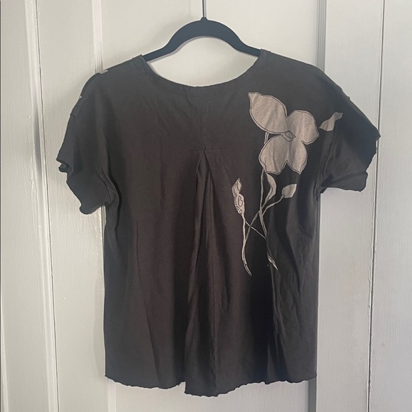 Pilcro- Anthropologie Linen/Cotton Floral Tee - Picture 2 of 4